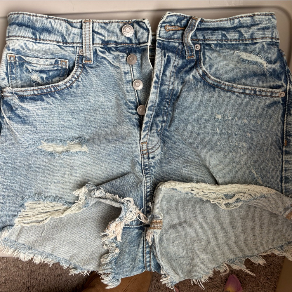 Wild Fable Blue/Black High waisted Denim Shorts